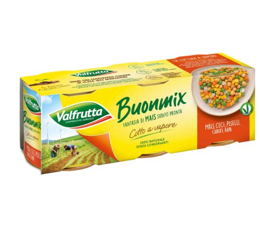 BUONMIX Valfrutta, fantasia di mais al vapore subito pronta
