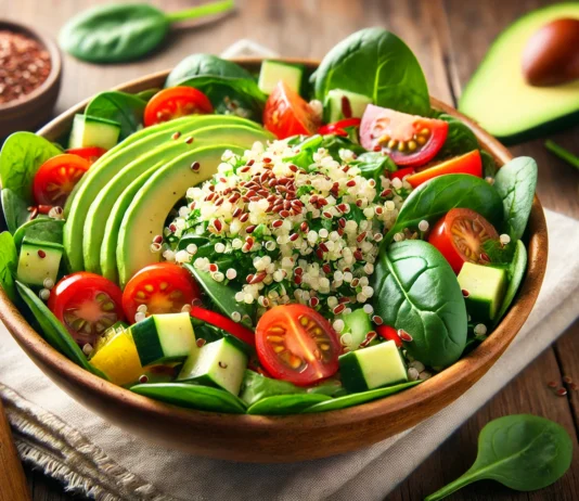 Insalata di quinoa, avocado e verdure: un toccasana per la pressione