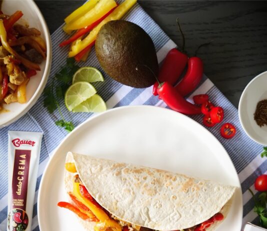 FAJITAS DI MANZO E POLLO, un’esplosione di sapori tex-mex con Dadocrema Bauer