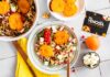 Insalata di cavolo cappuccio e radicchio con Albicocche Val Venosta grigliate
