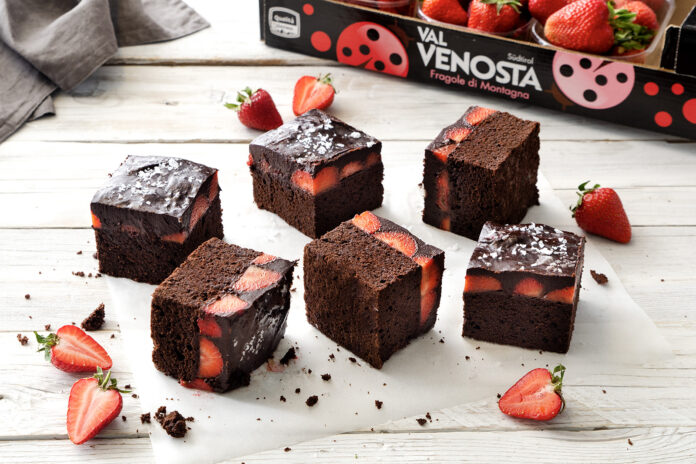 Brownies al cioccolato e fragole...